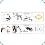 AAVARA Bras à pincer AC742 - 2 écrans