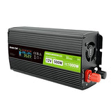 Green Cell Przetwornica napicia PowerInverter LCD 12 V 500W/1000W Przetwornica samochodowa z wywietlaczem - czysty sinus adaptateur de puissance & onduleur Auto