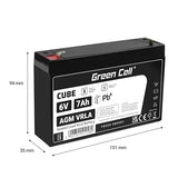 Green Cell Battery AGM 6V 7AH