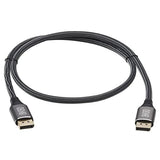 EATON TRIPPLITE DisplayPort 1.4 Cable - 8K UHD 60 Hz HDR HBR3 HDCP 2.2 4:4:4 BT.2020 M/M Black 3 ft. 0.91m