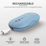 TRUST Souris sans fil PUCK Ultra-plate rechargeable - Bleue