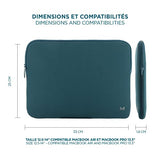 MOBILIS Housse Skin Memory Foam Sleeve pour ordinateur 12.5-14 - Bleu, Gris