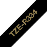 BROTHER P-Touch 12mm black/gold ribbon tape