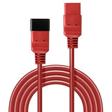 LINDY 1m IEC C19 to C20 Extension Cable Red