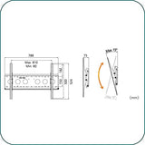 AAVARA Support mural EE8050 inclinable pour écrans 32-65"