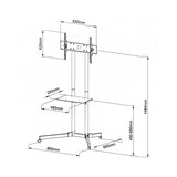 Techly 309982 support pour téléviseur 165,1 cm (65") Noir
