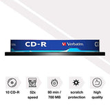 VERBATIM Spindle de 10 CD-R 700MB 52x (43437)
