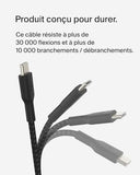 BELKIN BOOST CHARGE USB-C to USB-C 2.0 Cable Braided 1M Black