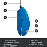 LOGITECH Gaming Mouse G203 LIGHTSYNC Mouse optical 6 buttons wired USB blue