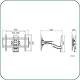 AAVARA Bras mural A4041 pour écrans 26-52