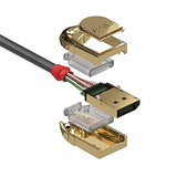 LINDY 3m DisplayPort Cable Gold Line Resolution: 4096x2160 60Hz 4:4:4 10bit