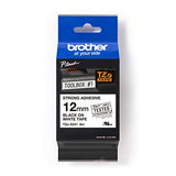 BROTHER P-TOUCH TZE-S231 noir sur blanc 12mm extra gluey