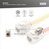 Digitus CAT 6A, module Keystone, blindé, installation sans outil
