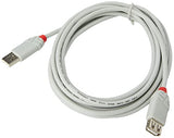 LINDY 3m USB 2.0 Type A Extension Cable Anthra Line USB Type A Male to Female cool grey