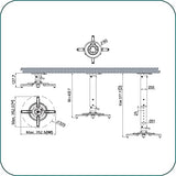 AAVARA Support mural EL1010 fixe pour écrans 17-23