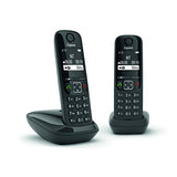 Gigaset AS690 DUO téléphone DECT noir - base + 2 combinés