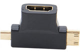 Adaptateur mini et micro hdmi male vers hdmi femelle
