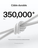 BELKIN USB-C TO USB-C 240W 2.0 BRAIDED PCR 1M WHITE