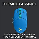 LOGITECH Gaming Mouse G203 LIGHTSYNC Mouse optical 6 buttons wired USB blue