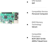 Raspberry Pi 3 Model B avec Broadcom 2837 ARMv8 64bit