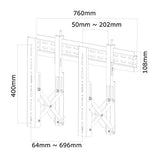 NEOMOUNTS LED-VW1000BLACK Support mural pour mur dimages 40-75p - extraire - max 50 kg
