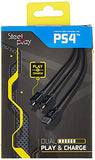 STEELPLAY Cable Dual Play & Charge Pour Manettes Noir PS4