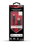 TNB XTREMWORK 1.5m USB Lightning Cable Black/Grey