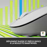 LOGITECH Signature M650 Mouse optical 5 buttons wireless Bluetooth 2.4 GHz Bolt USB receiver off-white