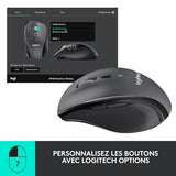 LOGITECH M705 Mouse right-handed laser wireless 2.4 GHz USB wireless receiver grey