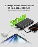 BELKIN 20k PD30w Integrated USB-C Cable Power Bank Black