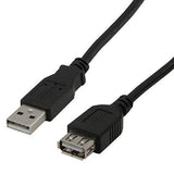 MCL Rallonge USB 2.0 type A mâle / femelle - 1m Noir (P)