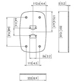 VOGEL S Embase de sol PFF 7060 argent, à fixer, mono tube