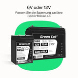 Green Cell AGM Battery Lead Acid 12V 10Ah Maintenance Free for UPS and - Battery - 10.000 mAh