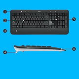 Logitech 920-008685 clavier Souris incluse Universel RF sans fil QWERTY US International Noir, Blanc