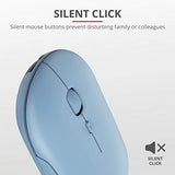 TRUST Souris sans fil PUCK Ultra-plate rechargeable - Bleue