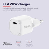 TRUST 20W Ultra-Compact PD USB-C Charger White