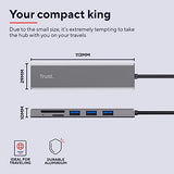 TRUST Hub USB-C HALYX 5 ports 3 USB 1 SD et 1 micro-SD