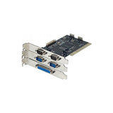 DEXLAN Carte PCI 4 p.serie DB9+1 p.parallèle Std+Low Profile