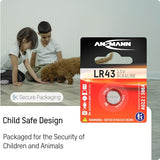 ANSMANN Piles alcalines 5015293 LR43 blister de 1