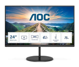 AOC V4 Q24V4EA LED display 60,5 cm (23.8") 2560 x 1440 pixels 2K Ultra HD Noir