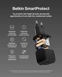 BELKIN 45W USB PD Wall Charger with PPS BLK w/ 1m 3aMP PVC C-C Cable