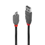 LINDY Câble USB 2.0 type A vers Micro-B Anthra Line 0.2m
