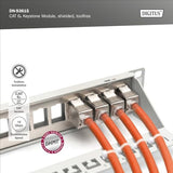 Digitus CAT 6A, module Keystone, blindé, installation sans outil