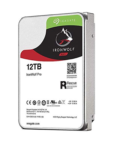 SEAGATE Ironwolf PRO Enterprise NAS HDD 12To 7200rpm 6Gb/s SATA 128Mo cache 8.9cm 3.5p 24x7 CMR for NAS & RAID Retail SinglePack