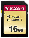 TRANSCEND Carte SDHC UHS I 500S Class 10 16 Go