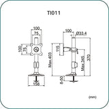 AAVARA Support à fixer TI011 - 1 écran