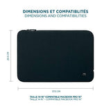 MOBILIS Housse d ordinateur portable Skin 14" - 16" - Noir/Gris
