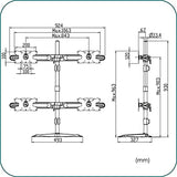 AAVARA Support à poser DS410 - 4 écrans