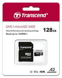 TRANSCEND 128Go microSD w/ adapter UHS-I U3 A2