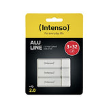 INTENSO Clé USB 2.0 Alu Line - 3 x 32 Go silver